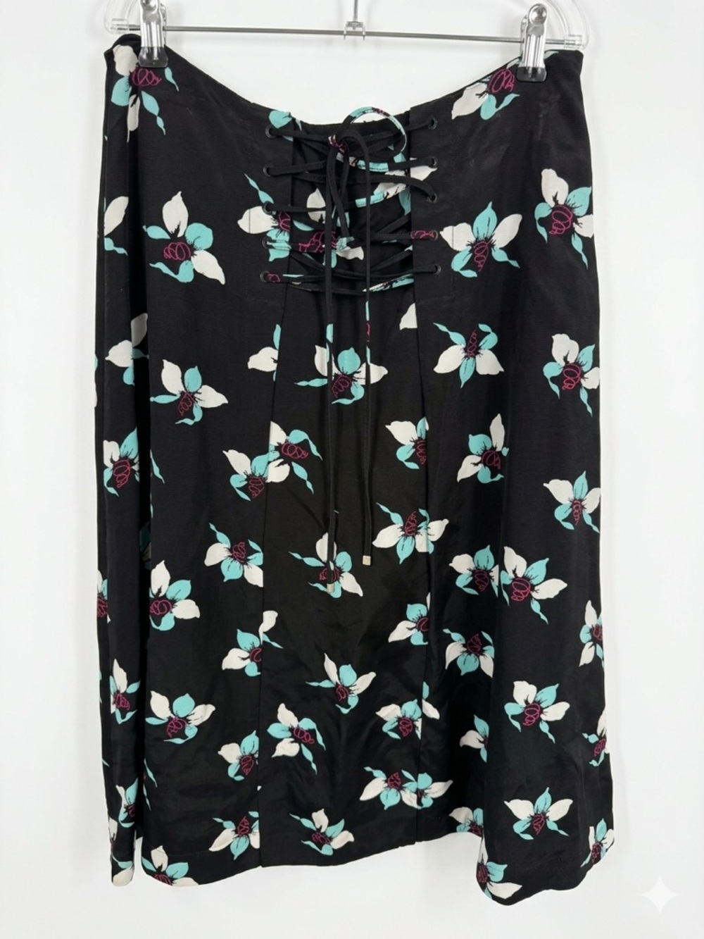 Anthropologie Maeve Women’s Zadie Floral Corset Lace-Up Midi Skirt Size 8